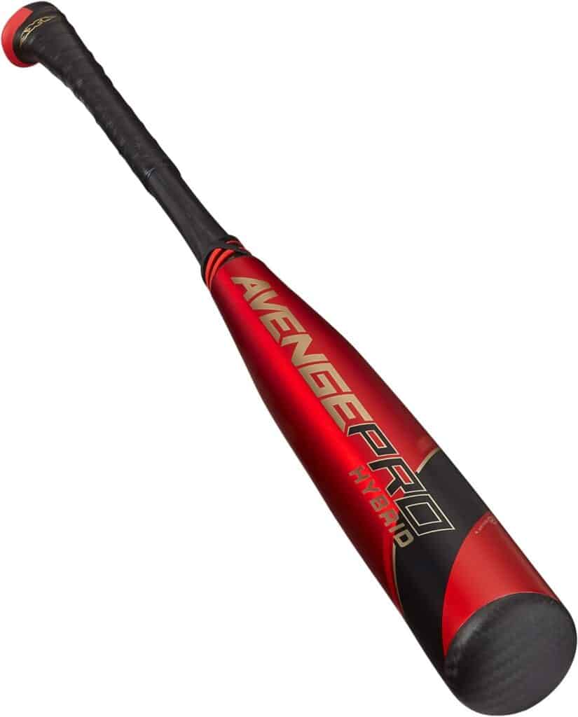 Best BBCOR Baseball Bats (-3) - Axe Bat 2022 Avenge Pro Hybrid (-3) BBCOR Baseball Bat, 2-Piece Hybrid, Red/Gold