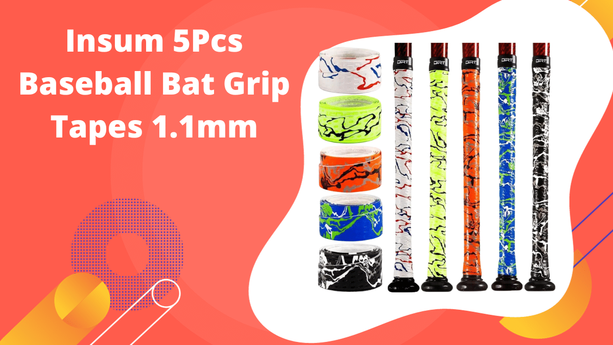 Insum 5pcs Baseball Bat Grip Tapes 1.1mm